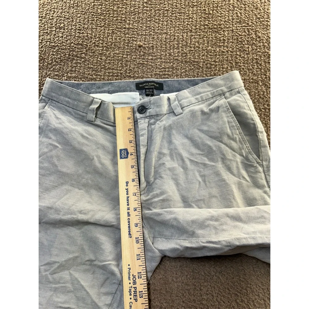 Banana Republic Aiden Chino Mens 31x30 Light Blue Linen Cotton Blend Pants